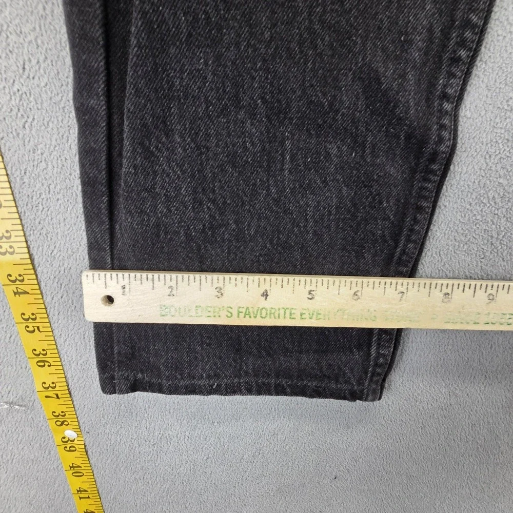 VTG Levis 501 Jeans‎ Mens Black Charcoal Wash Made In USA Altered Hem Fits 28x28
